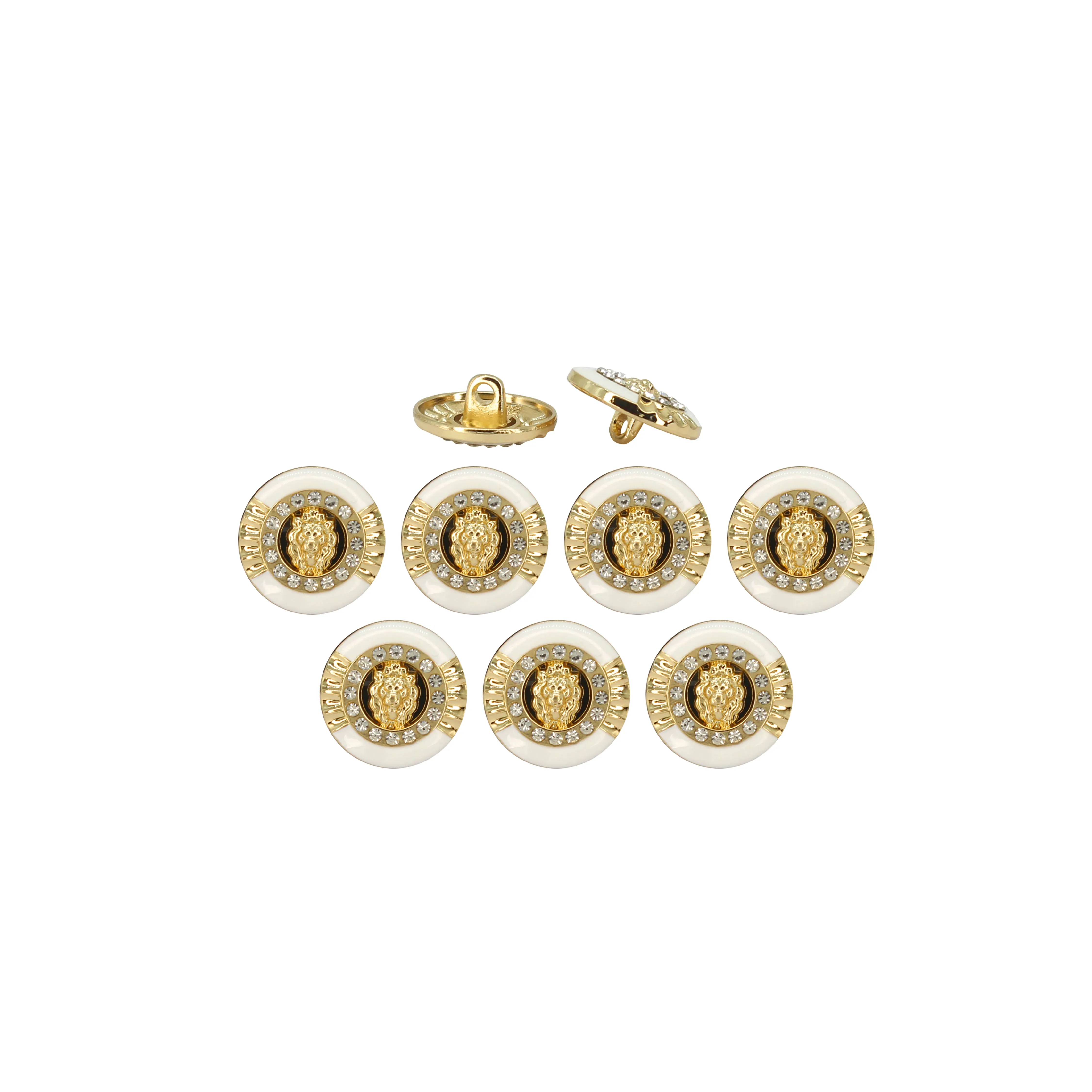 12mm Lion Rhinestone Shirt Buttons
