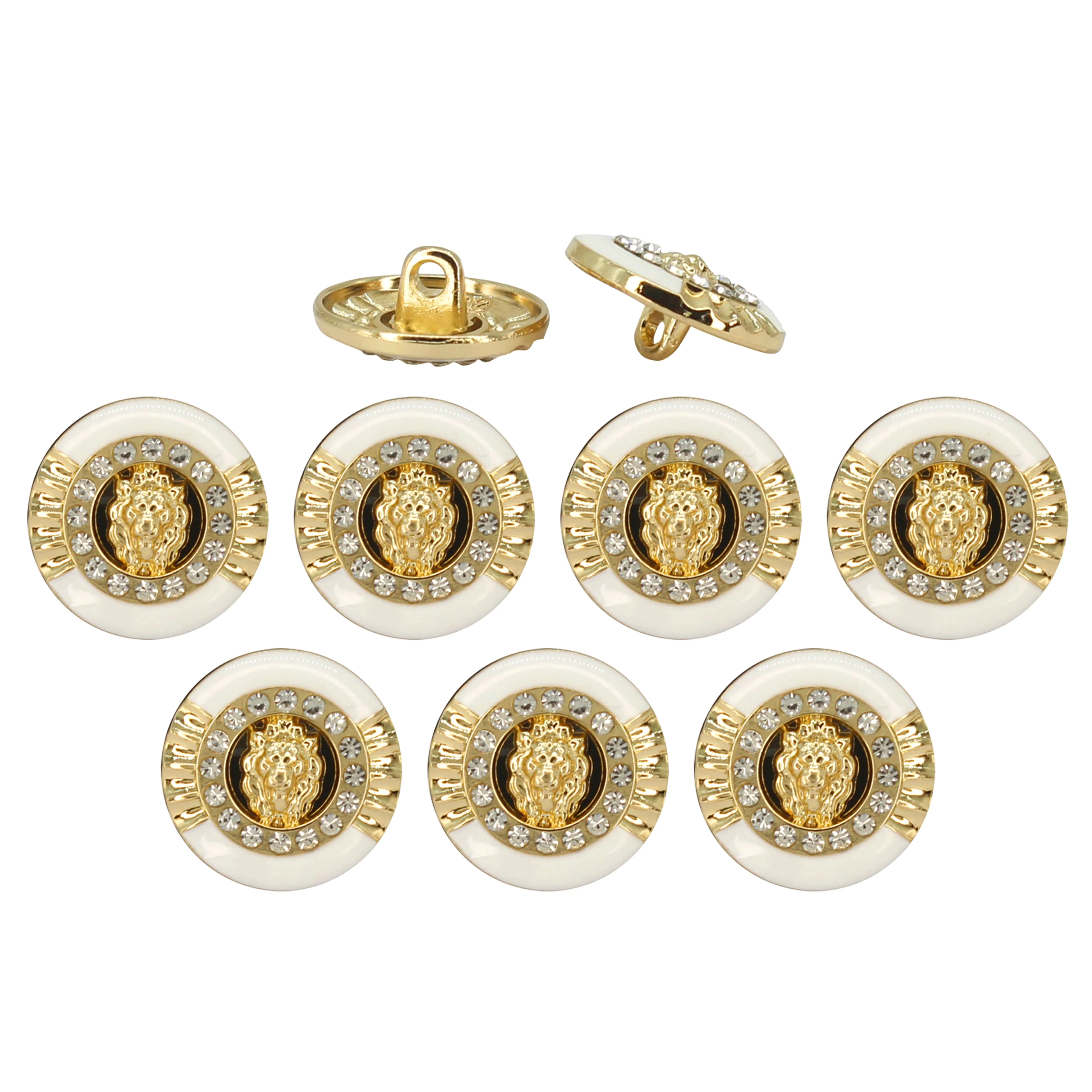 12mm Lion Rhinestone Shirt Buttons