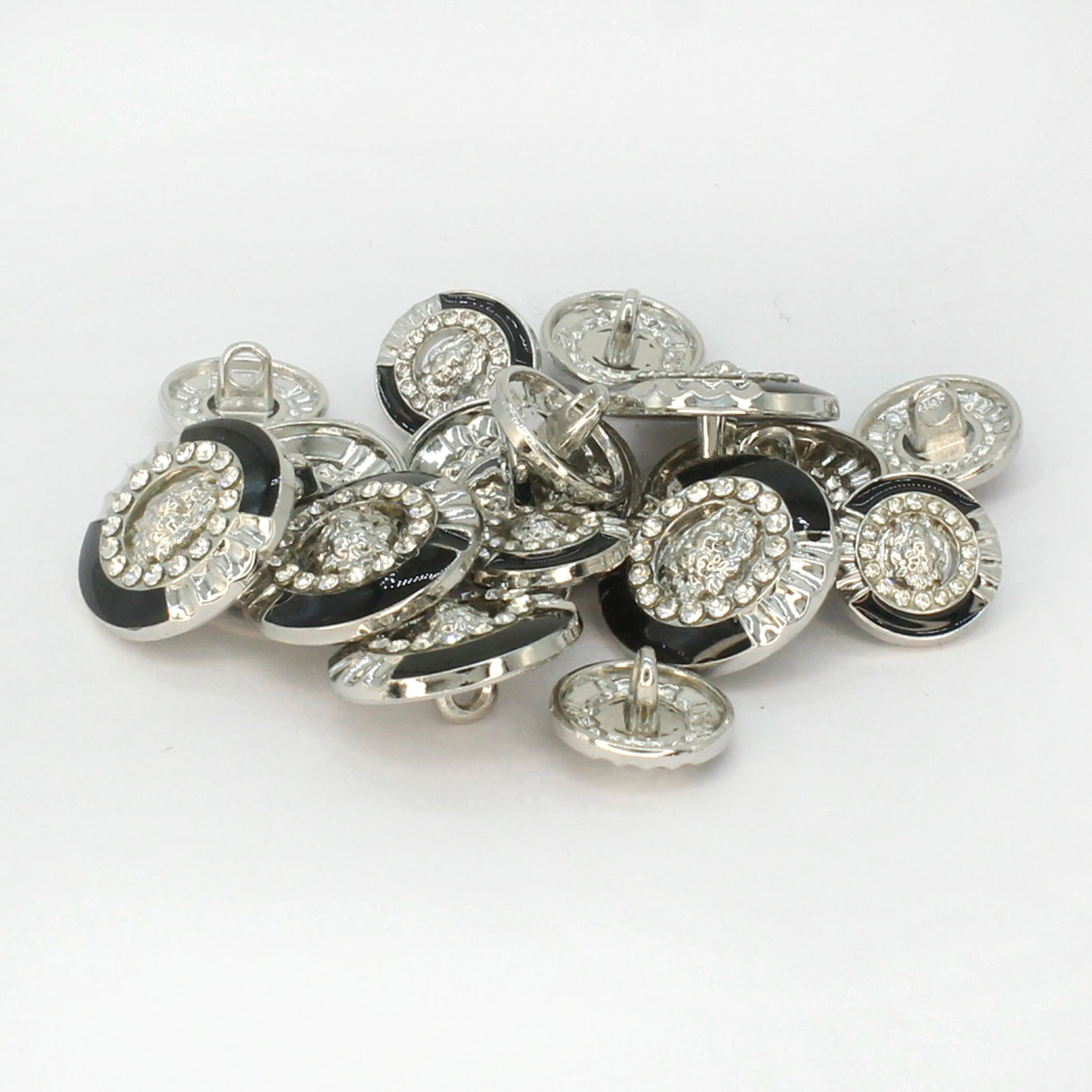 12mm Lion Rhinestone Shirt Buttons
