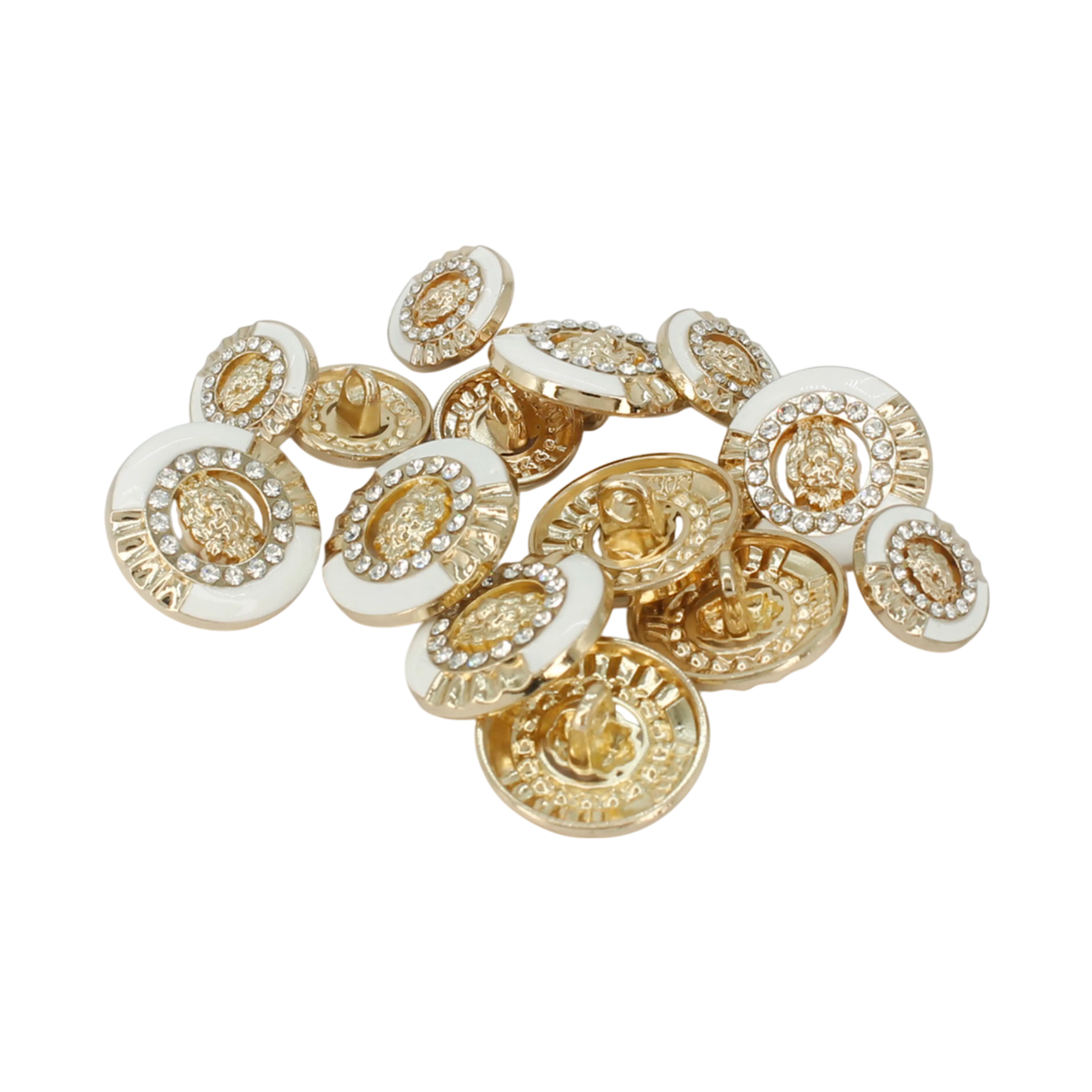 12mm Lion Rhinestone Shirt Buttons