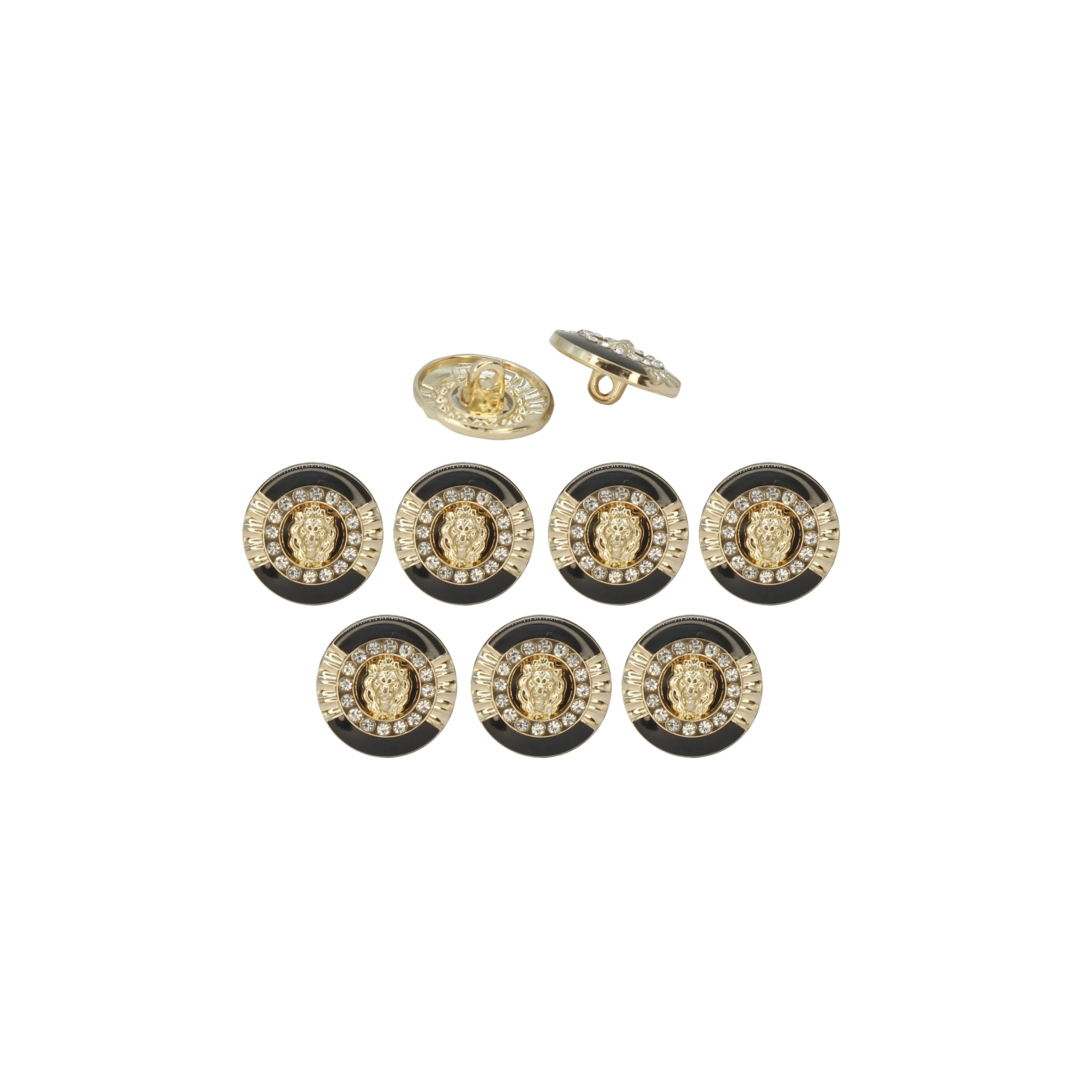 12mm Lion Rhinestone Shirt Buttons