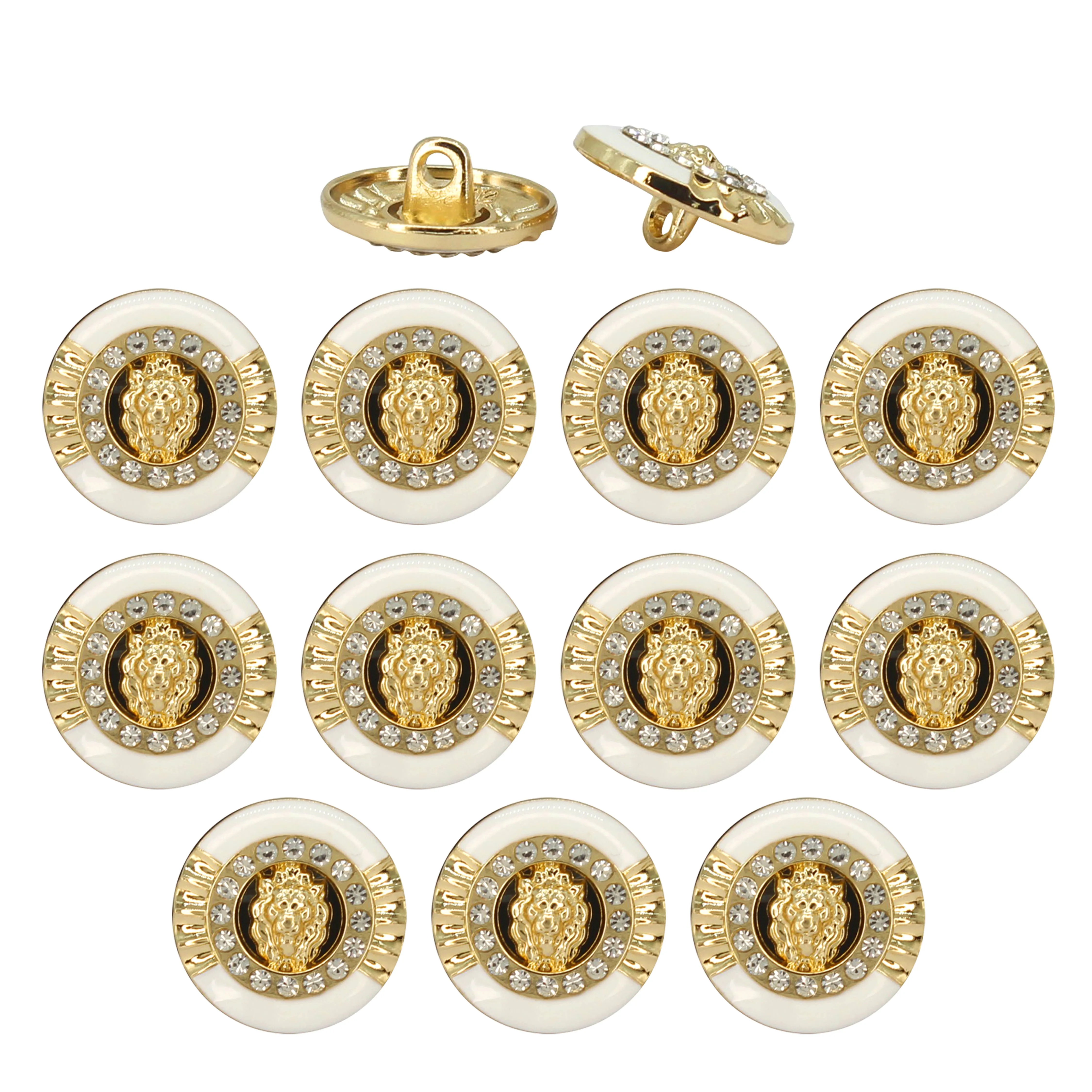12mm Lion Rhinestone Shirt Buttons