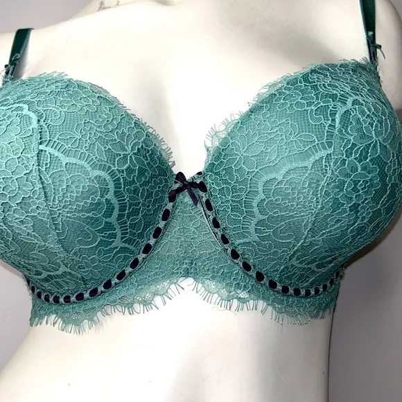 2pc Victoria’s Secret DREAM ANGELS Ribbon Slot Demi Push-Up Bra &amp; Panties Set