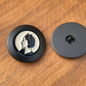 5pcs Portrait Round Resin Buttons for Clothing or Craft Decorations