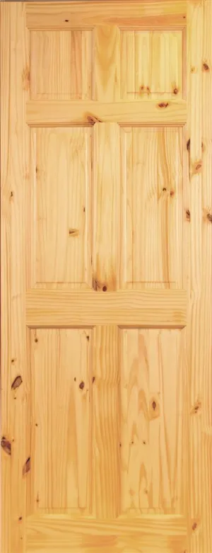 6 Panel Pine Door Pre Finished
