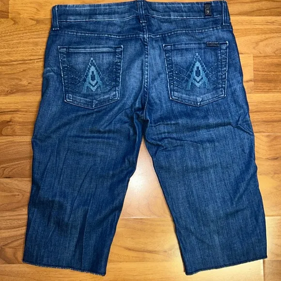 7 For All Mankind Denim Jean Cuffable Shorts