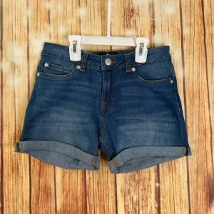 7 For All Mankind Women’s Denim Rolled Cuff Navy Jean Shorts Size 14