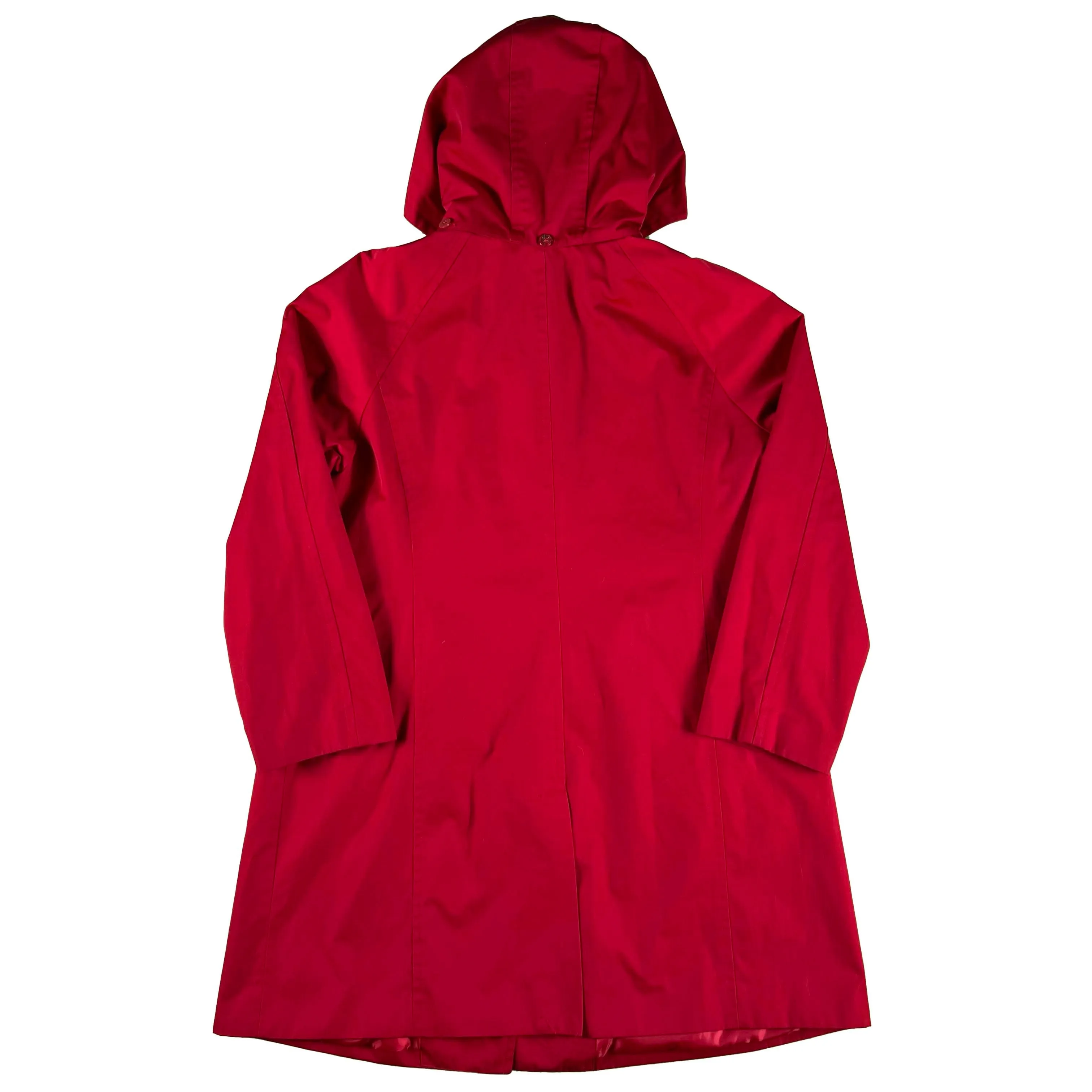90s London FOG Metal Clasp Red Trench Coat- M