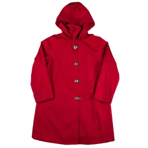 90s London FOG Metal Clasp Red Trench Coat- M