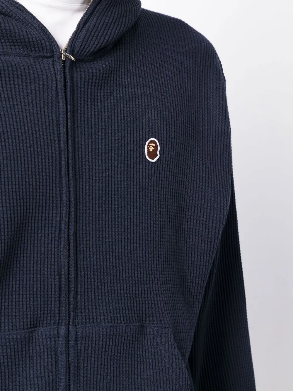 A BATHING APE® textured zip-up hoodie