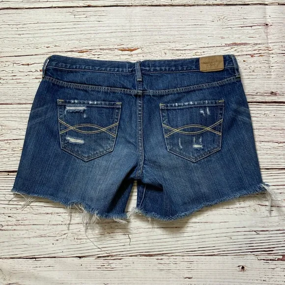 Abercrombie &amp; Fitch Denim Cut Off Jean Shorts Sz 8