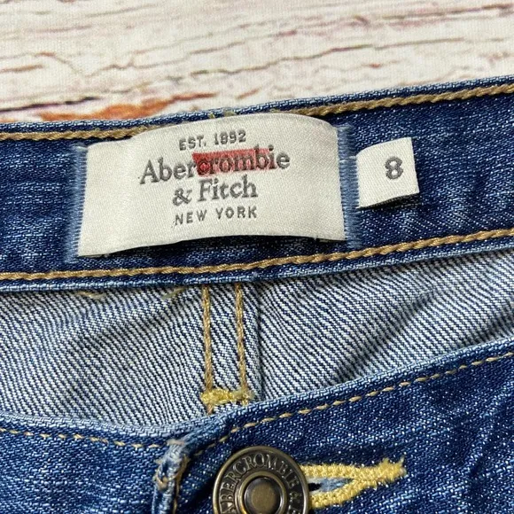 Abercrombie &amp; Fitch Denim Cut Off Jean Shorts Sz 8