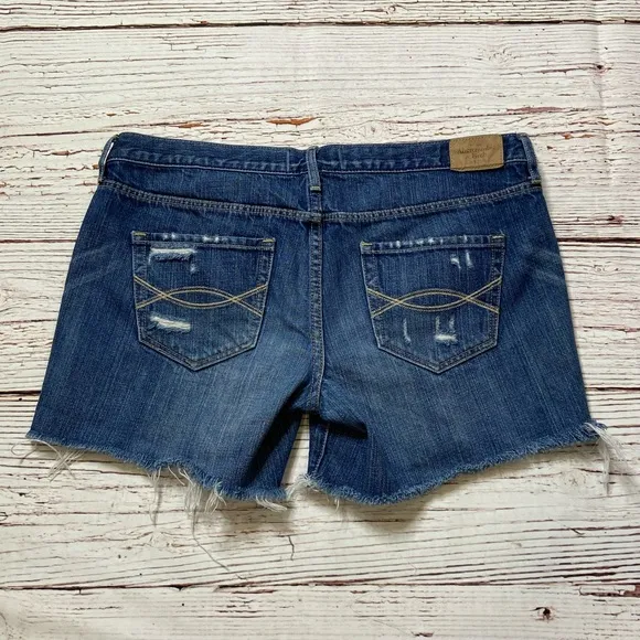 Abercrombie &amp; Fitch Denim Cut Off Jean Shorts Sz 8