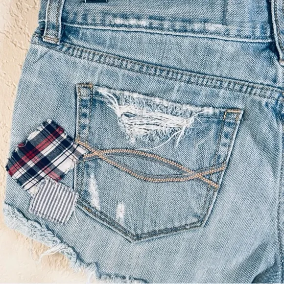 Abercrombie &amp; Fitch Factory Destroyed Jean Shorts