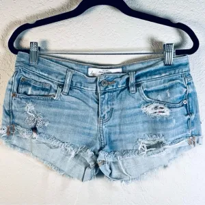 Abercrombie &amp; Fitch Factory Destroyed Jean Shorts
