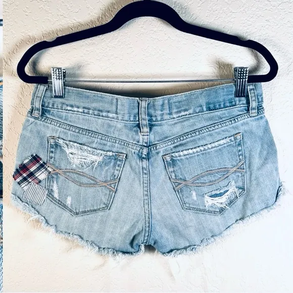 Abercrombie &amp; Fitch Factory Destroyed Jean Shorts