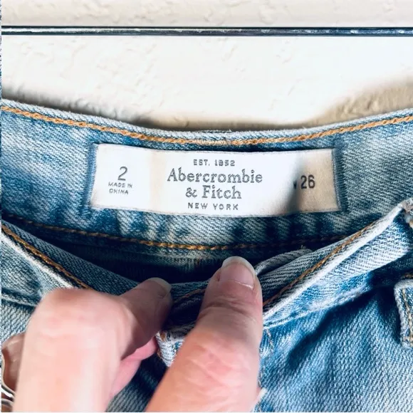 Abercrombie &amp; Fitch Factory Destroyed Jean Shorts
