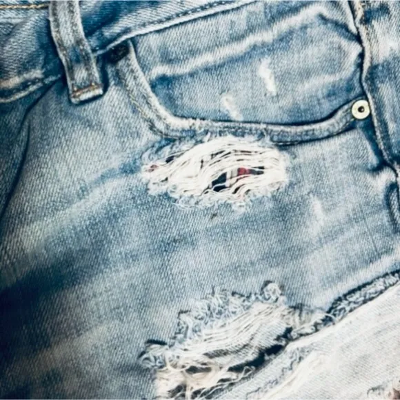 Abercrombie &amp; Fitch Factory Destroyed Jean Shorts