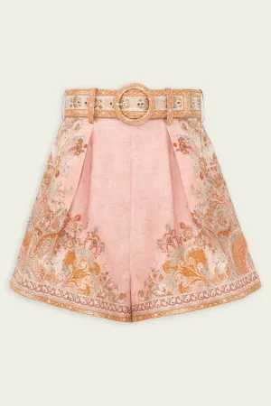 Acacia Tuck Short in Cream Pink Multi
