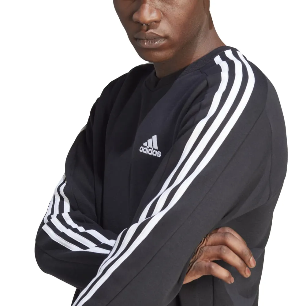 Adidas Mens 3-Stripes Fleece Sweatshirt