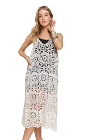 ADORA Crochet Cover-Up Tunic Top