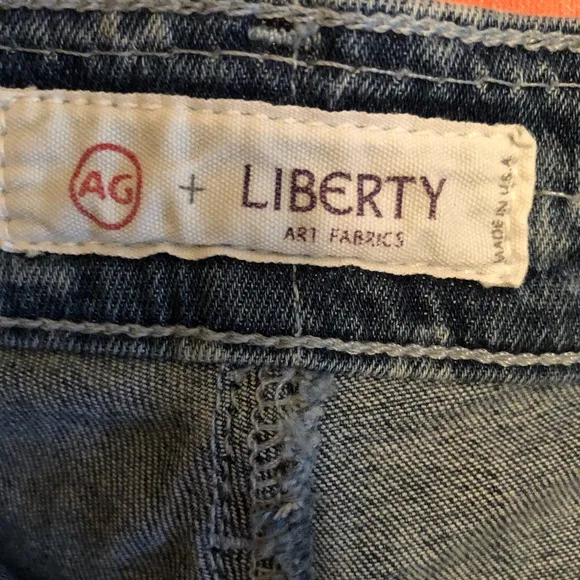 AG Liberty Flowered Jean Shorts