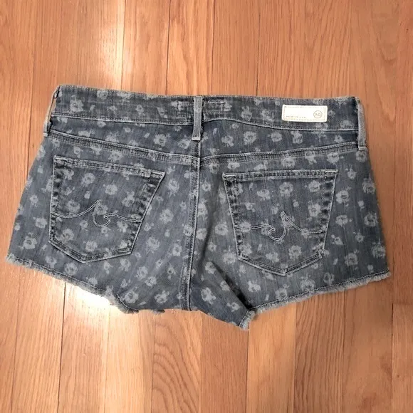 AG Liberty Flowered Jean Shorts