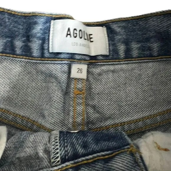 Agolde Parker Denim Cut Off Shorts 26