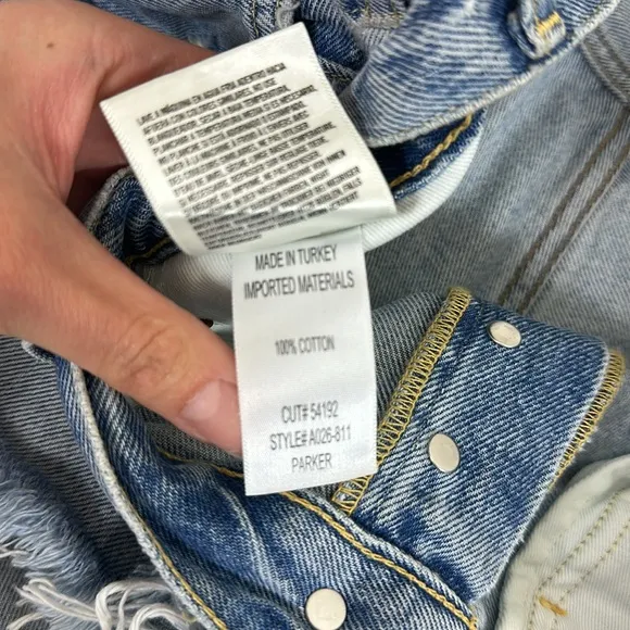 AGOLDE Parker Denim Shorts Size 29
