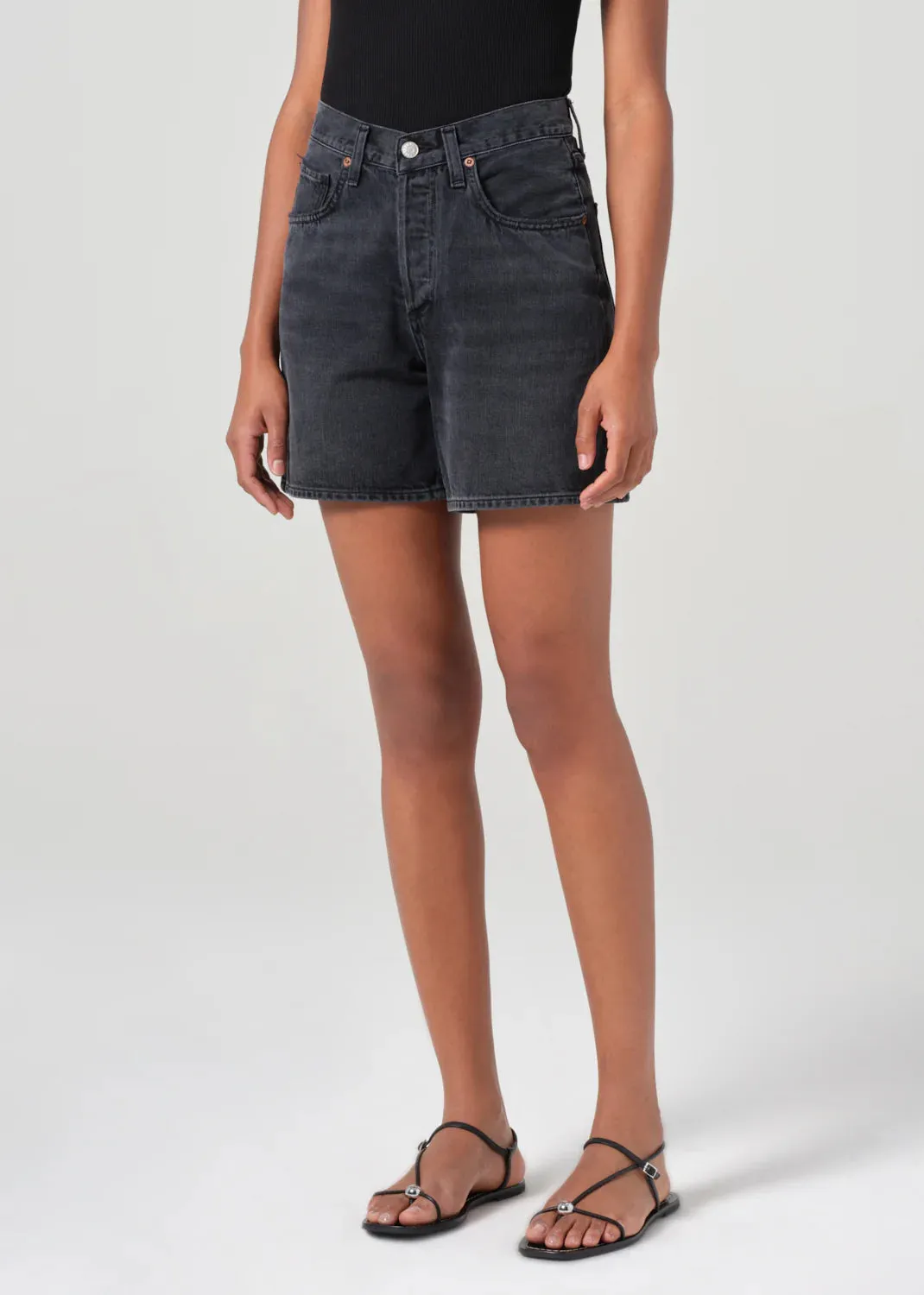 AGOLDE V-WAIST SHORT IN BOUNCE