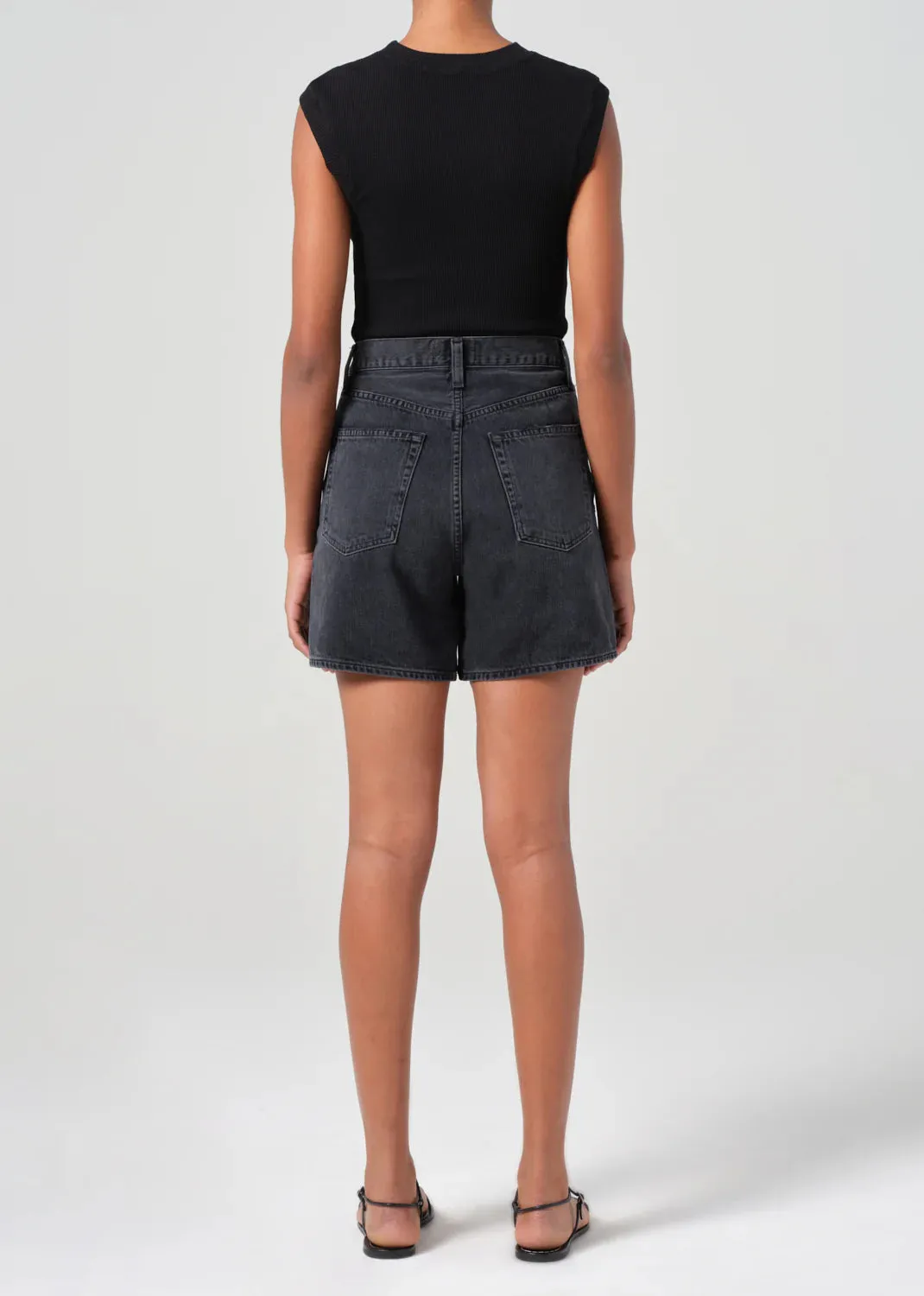 AGOLDE V-WAIST SHORT IN BOUNCE