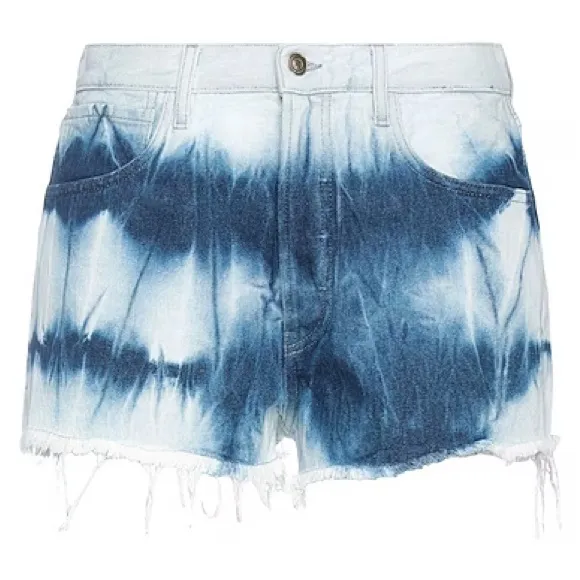 Alanui | Blue Denim Frayed Shorts