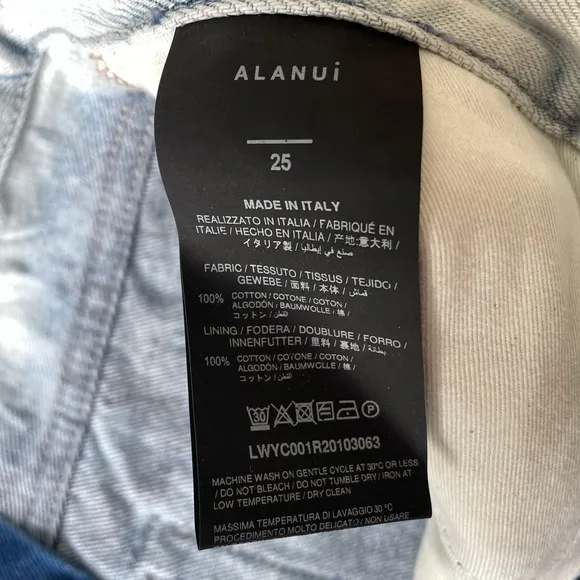 Alanui | Blue Denim Frayed Shorts