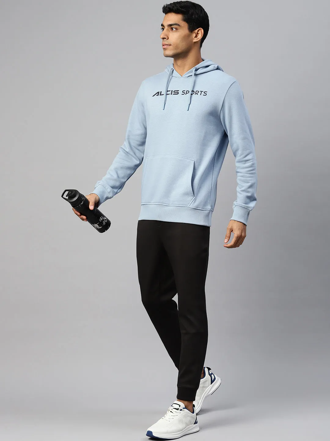 Alcis Men Typography Printed Hooded Sweatshirt