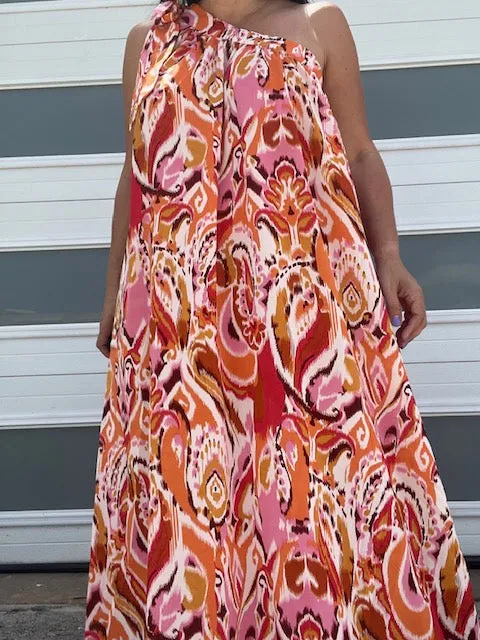 Amalia One Shoulder Self-Tie Dress