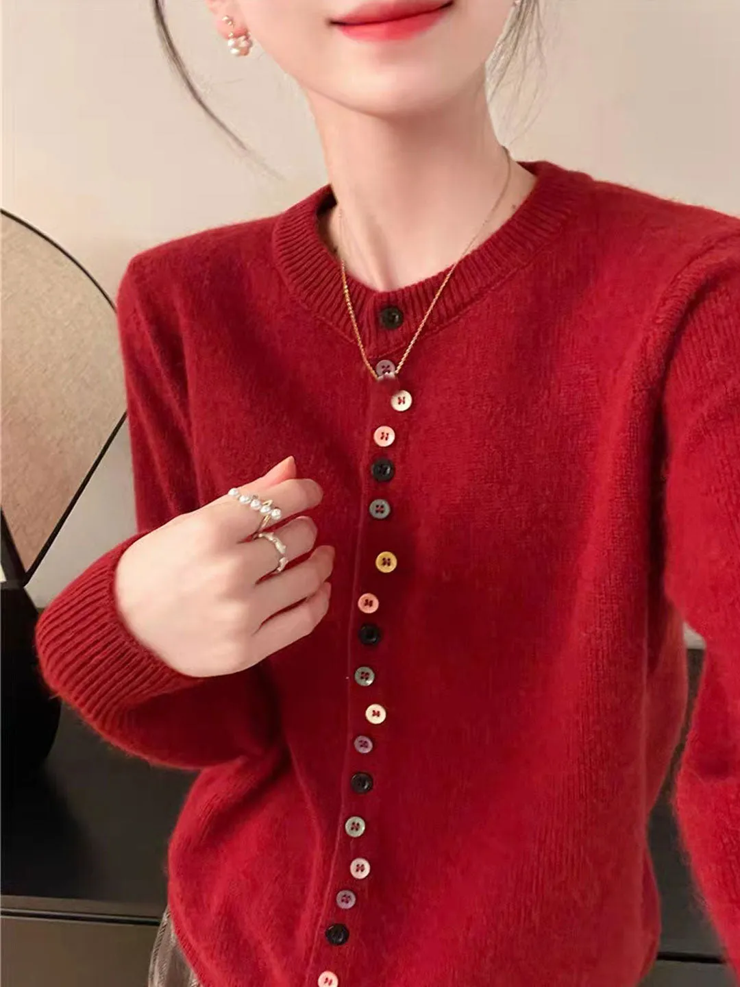 Amelia™ | Classic Button Knitted Cardigan