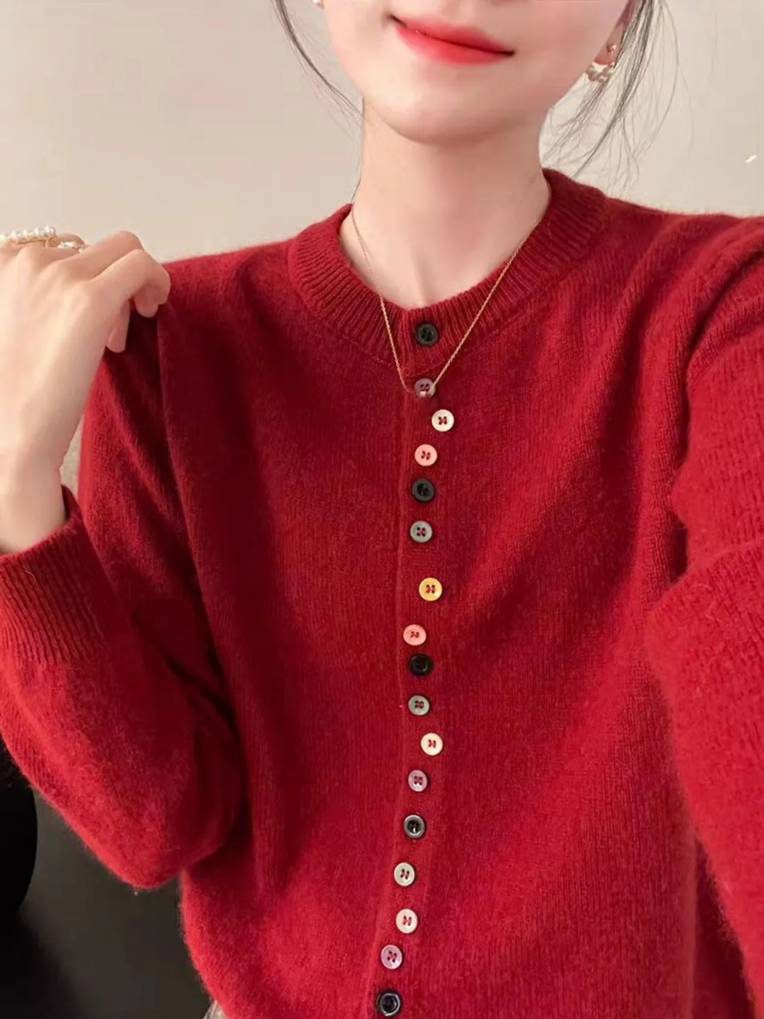 Amelia™ | Classic Button Knitted Cardigan