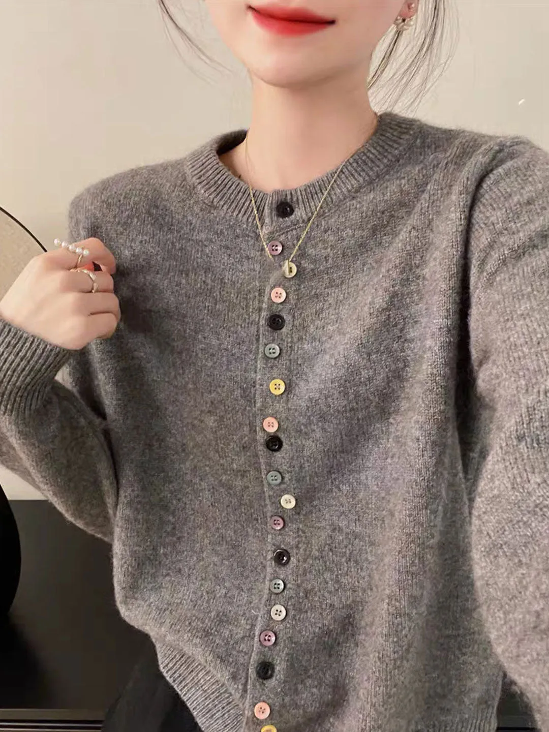 Amelia™ | Classic Button Knitted Cardigan