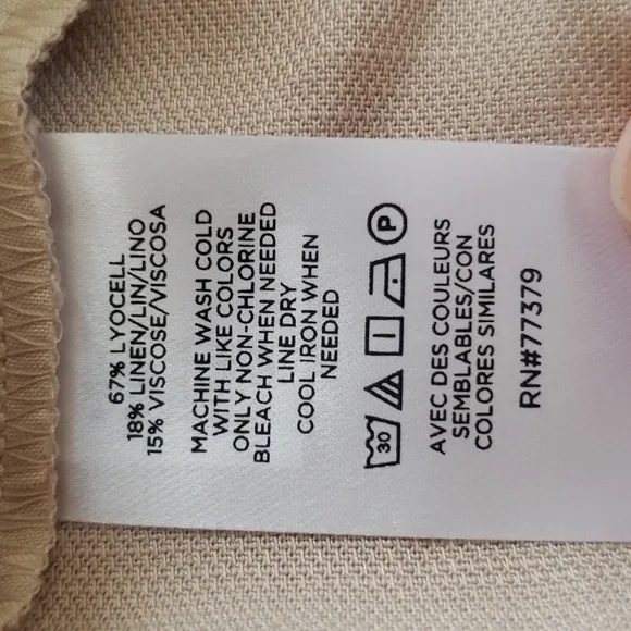 Ann Taylor Shorts Womens 10 Linen Blend High Rise Dressy Neutral Travel Swiftie