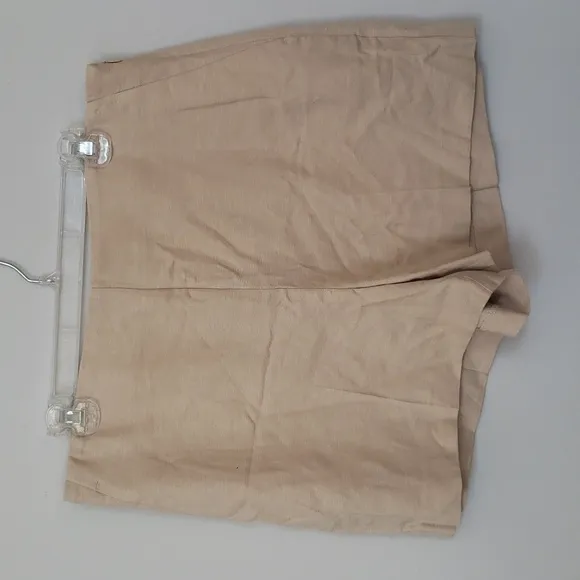 Ann Taylor Shorts Womens 10 Linen Blend High Rise Dressy Neutral Travel Swiftie