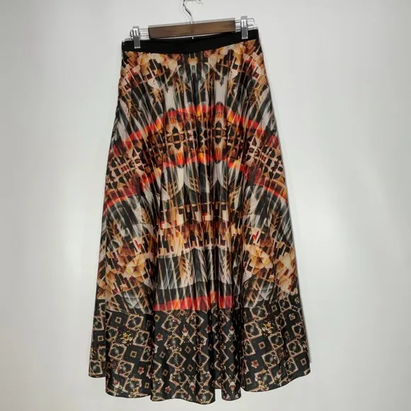 Anthropologie Bhanuni by Jyoti Kaleidoscope Maxi Skirt Brown Multi-Color; Size:S