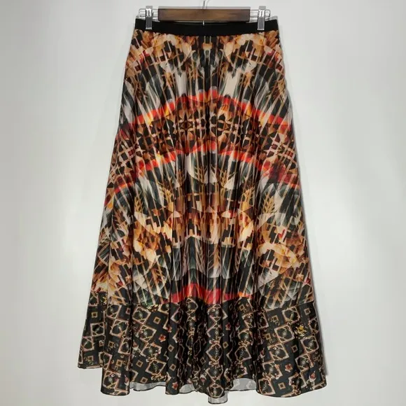 Anthropologie Bhanuni by Jyoti Kaleidoscope Maxi Skirt Brown Multi-Color; Size:S