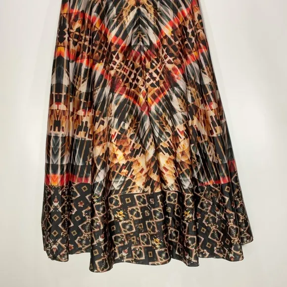 Anthropologie Bhanuni by Jyoti Kaleidoscope Maxi Skirt Brown Multi-Color; Size:S