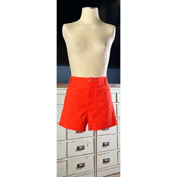 Anthropologie Colette Linen Blend Shorts 32
