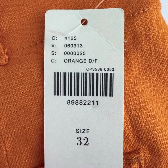 Anthropologie Colette Shorts by Maeve Linen Edition Women’s Size 32 Orange NWT