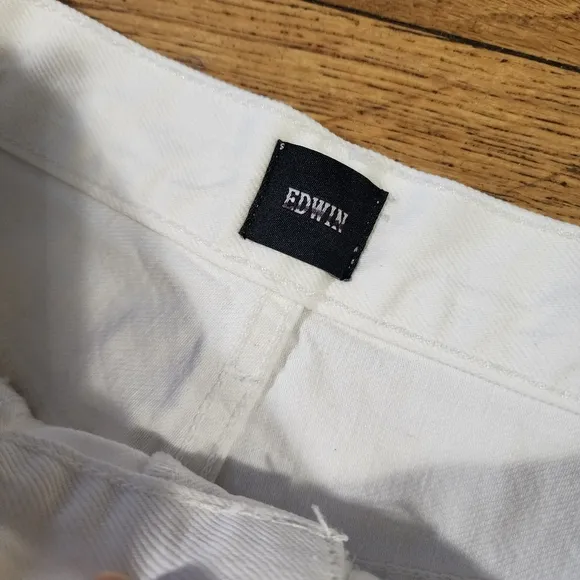 Anthropologie Edwin White Denim Shorts