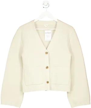 Arket Beige Light Mole Cotton Knit Cardigan UK S
