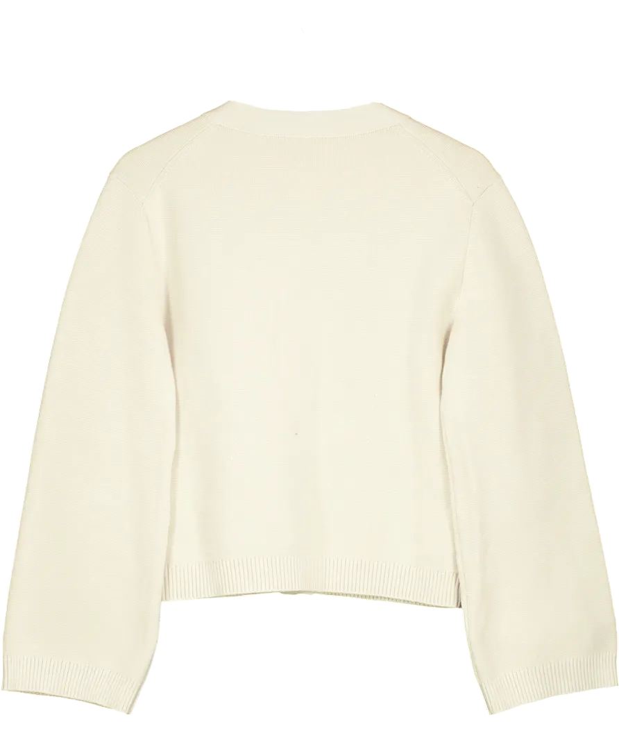 Arket Beige Light Mole Cotton Knit Cardigan UK S