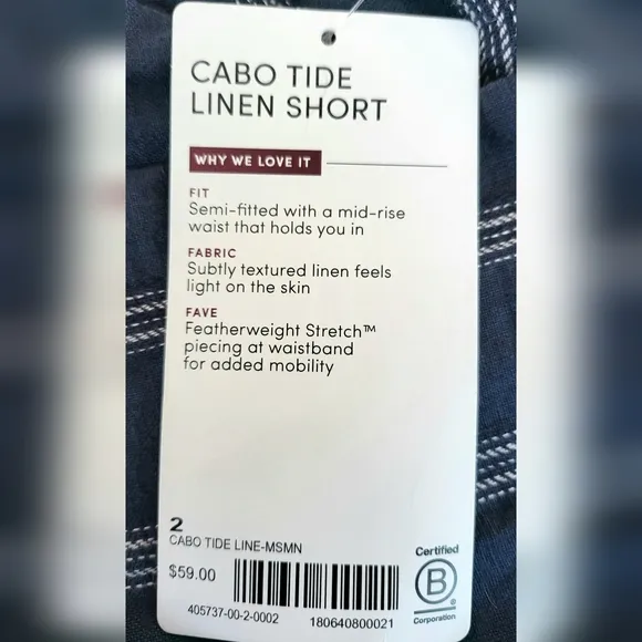 Athleta Carbo Tide Linen Shorts