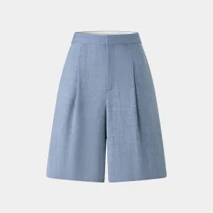 AZURE PLEAT POCKET SHORTS